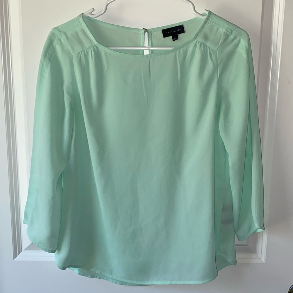 The Limited Mint green 3/4 length blouse